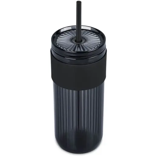 Serendipio Mayfair Plastic Tumbler & Straw Black Top